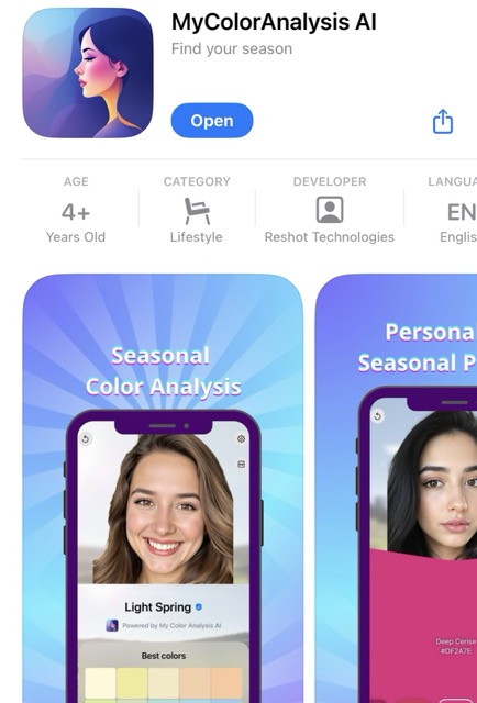 MyColorAnalysis AI im App Store