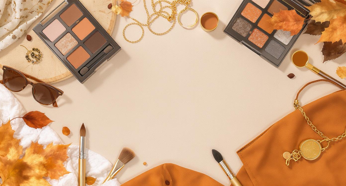 Autumn makeup and jewelry colors