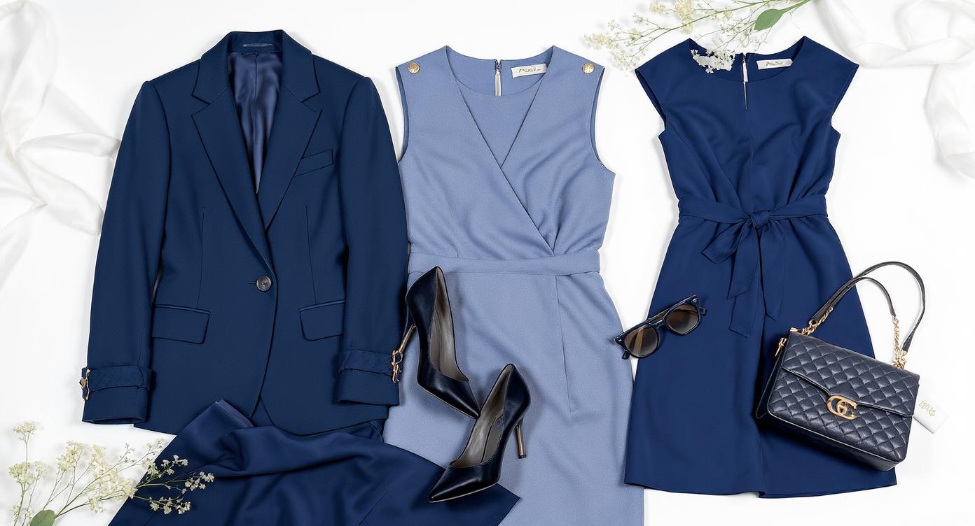 Navy blue fashion styling