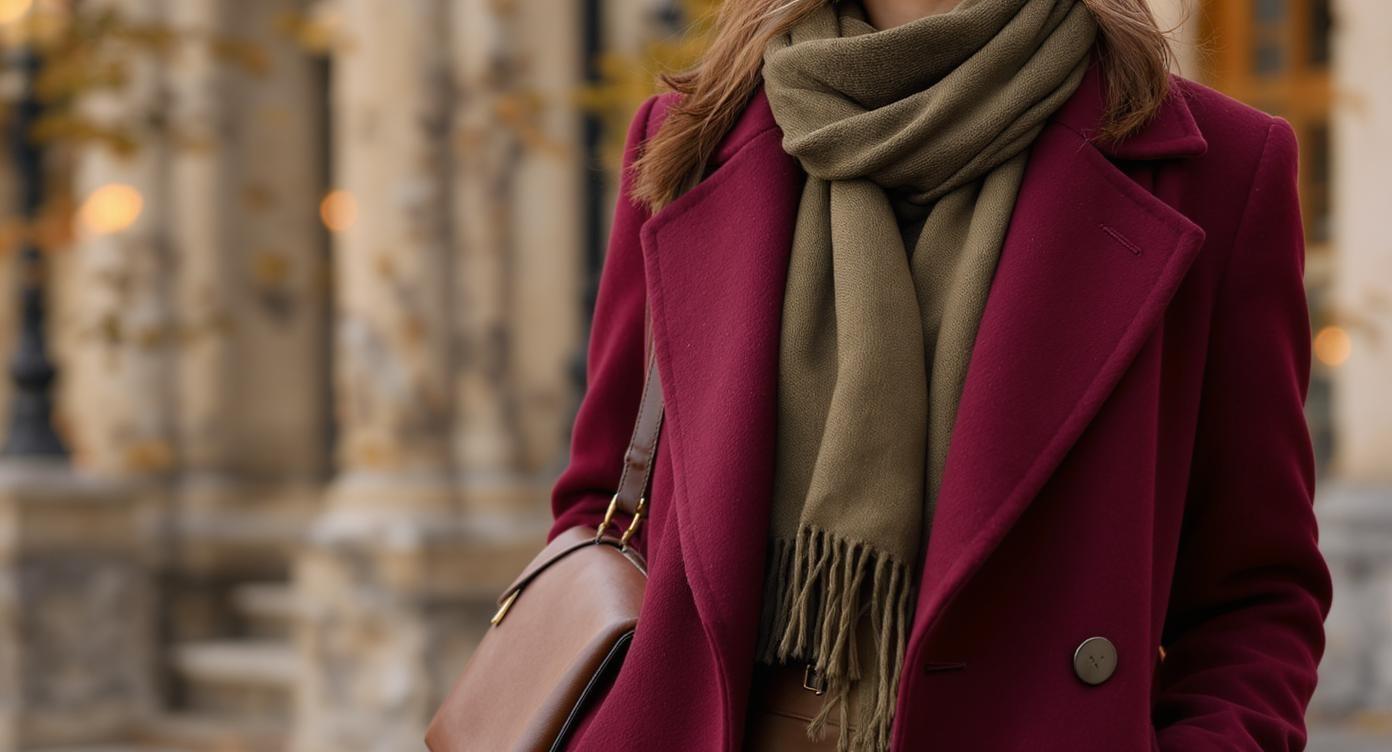 October fashion color trends burgundy outfit
