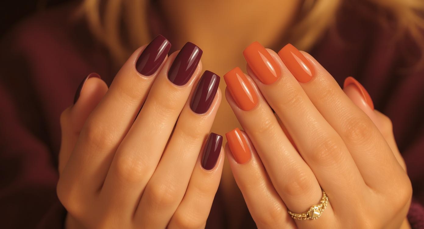 October nail polish colors burgundy brown