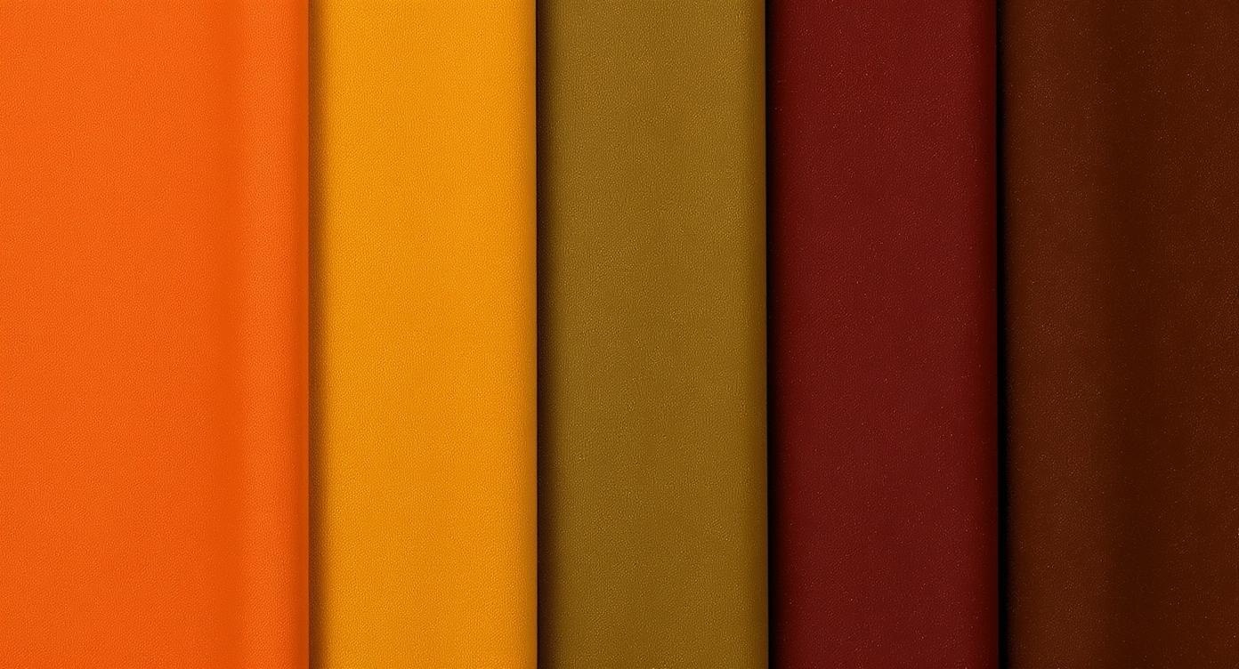 Autumn color palette with rich warm earth tones