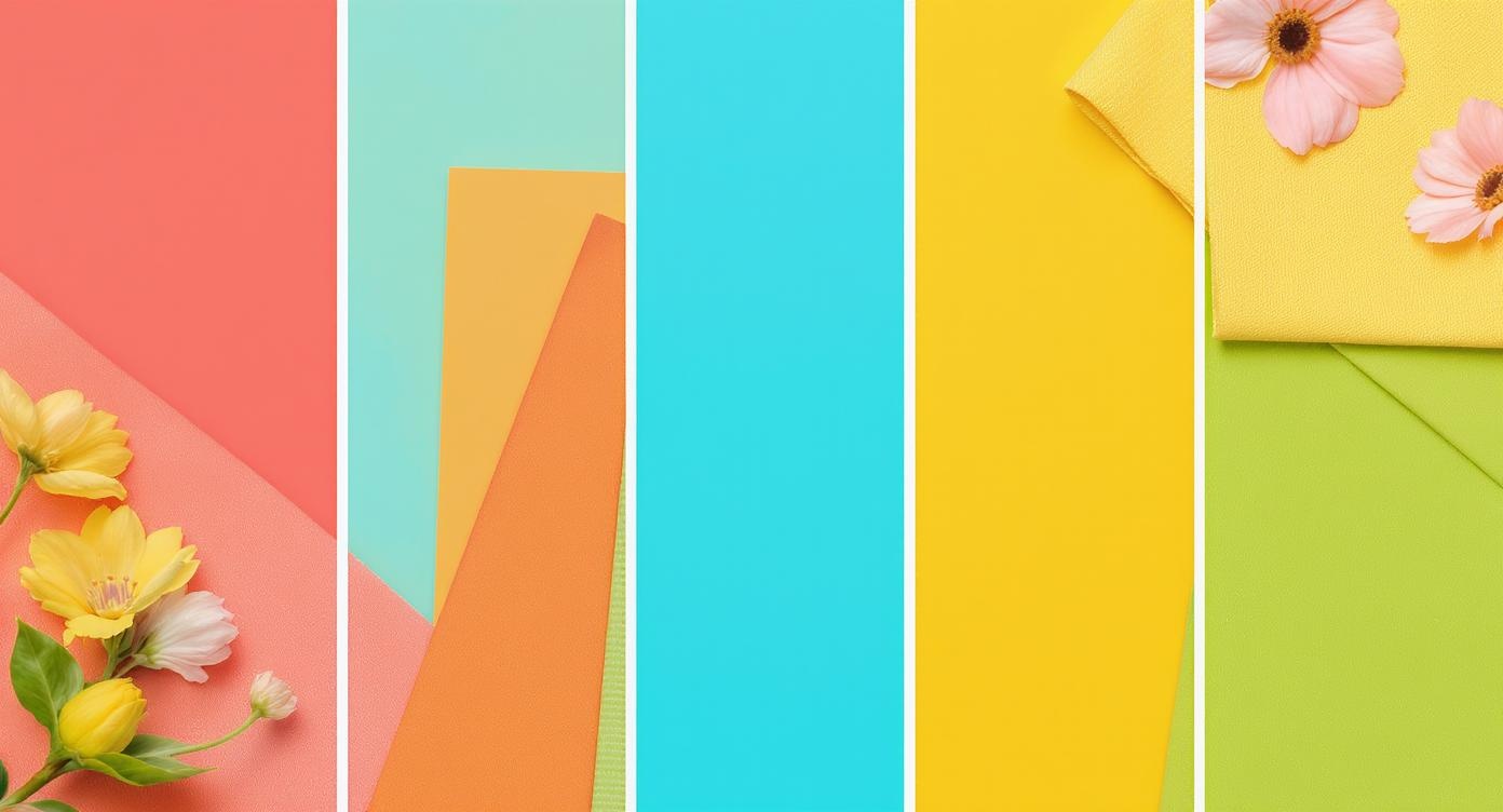 Spring color palette with bright warm colors