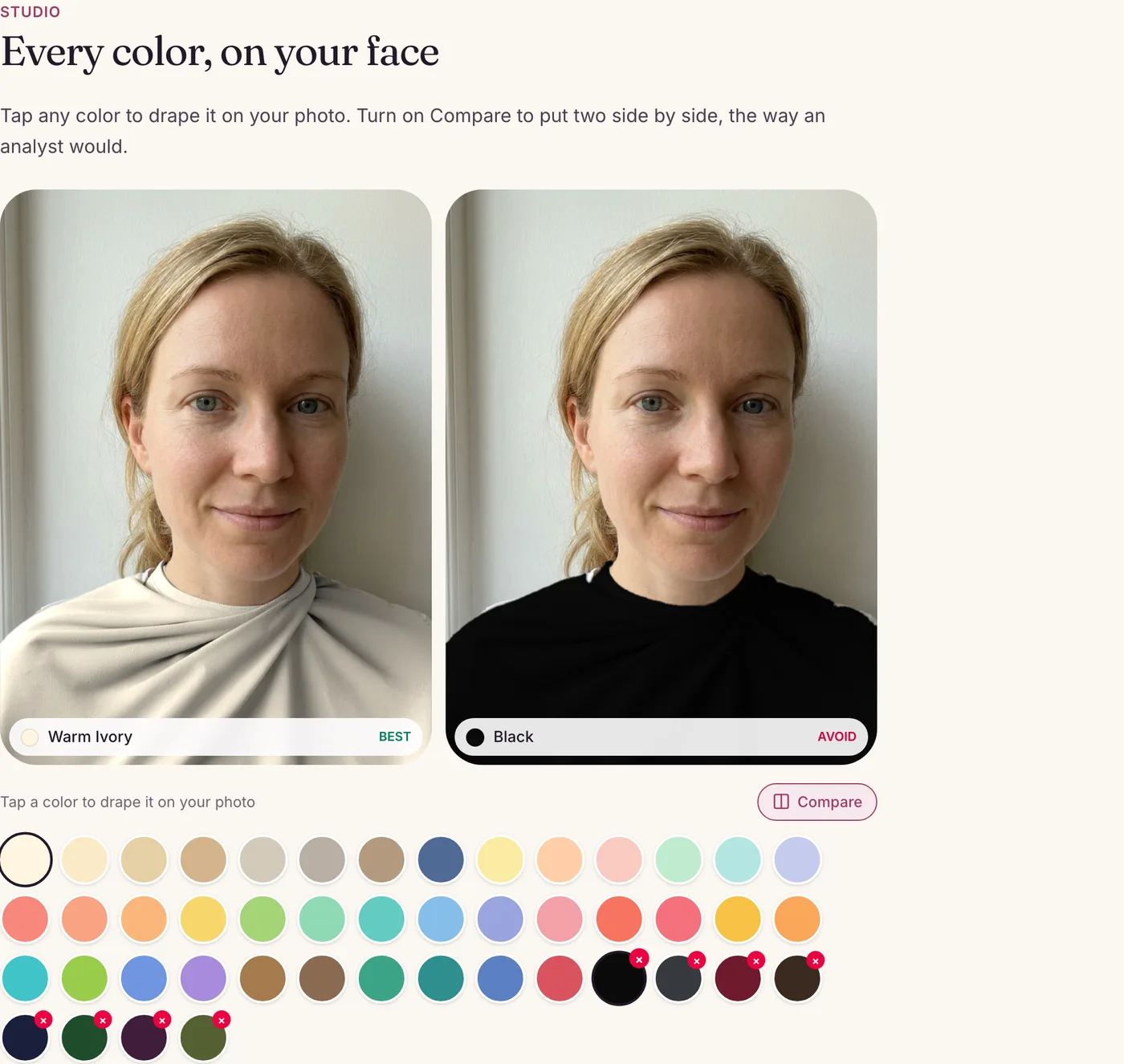 Every color, on your own face